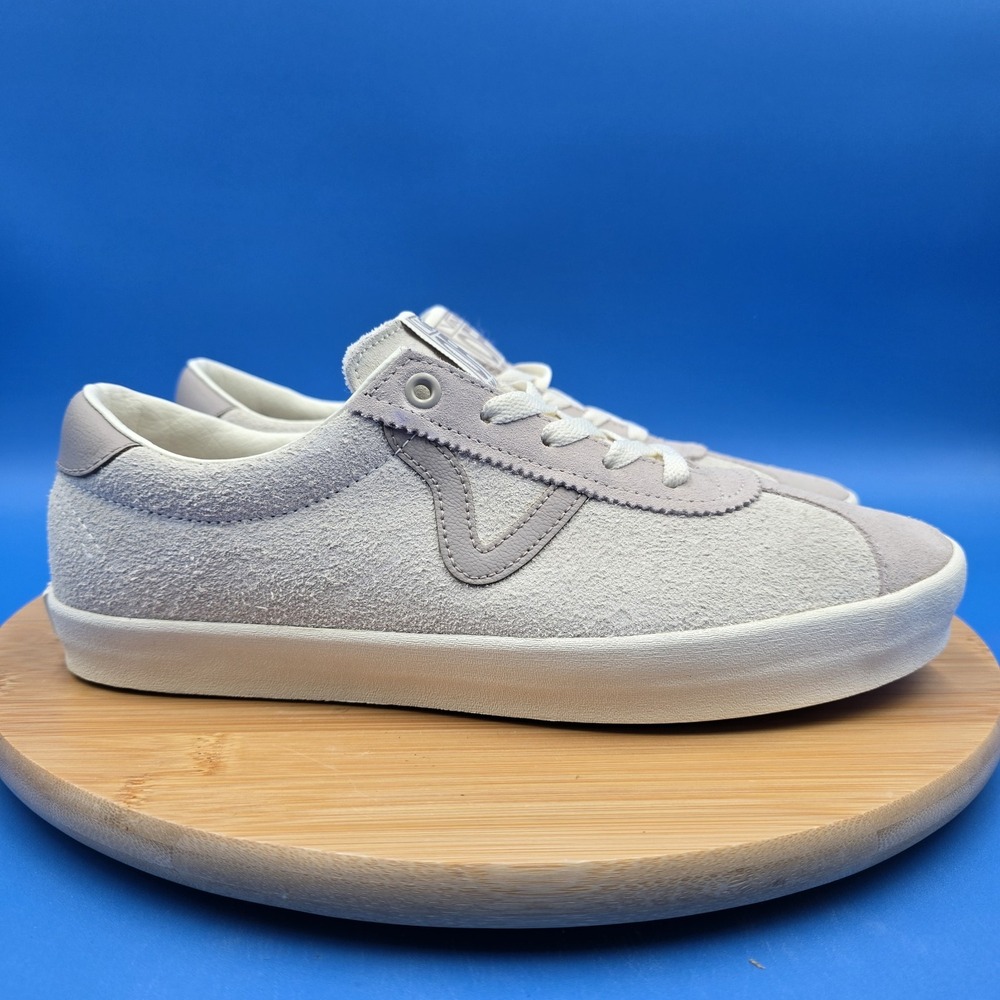 Vans Sport Low Suede Sneakers - White/Greige Marshmallow‎ - Men 8.5 / Women 10